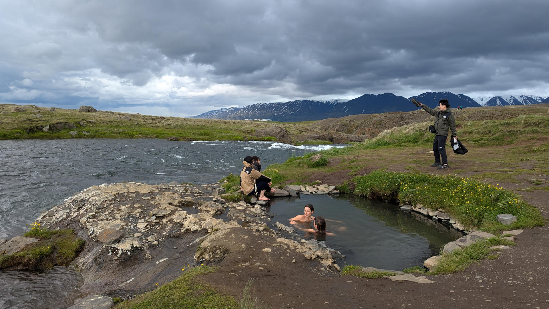 Fosslaug Hot Pot, Reykjafoss Wasserfall