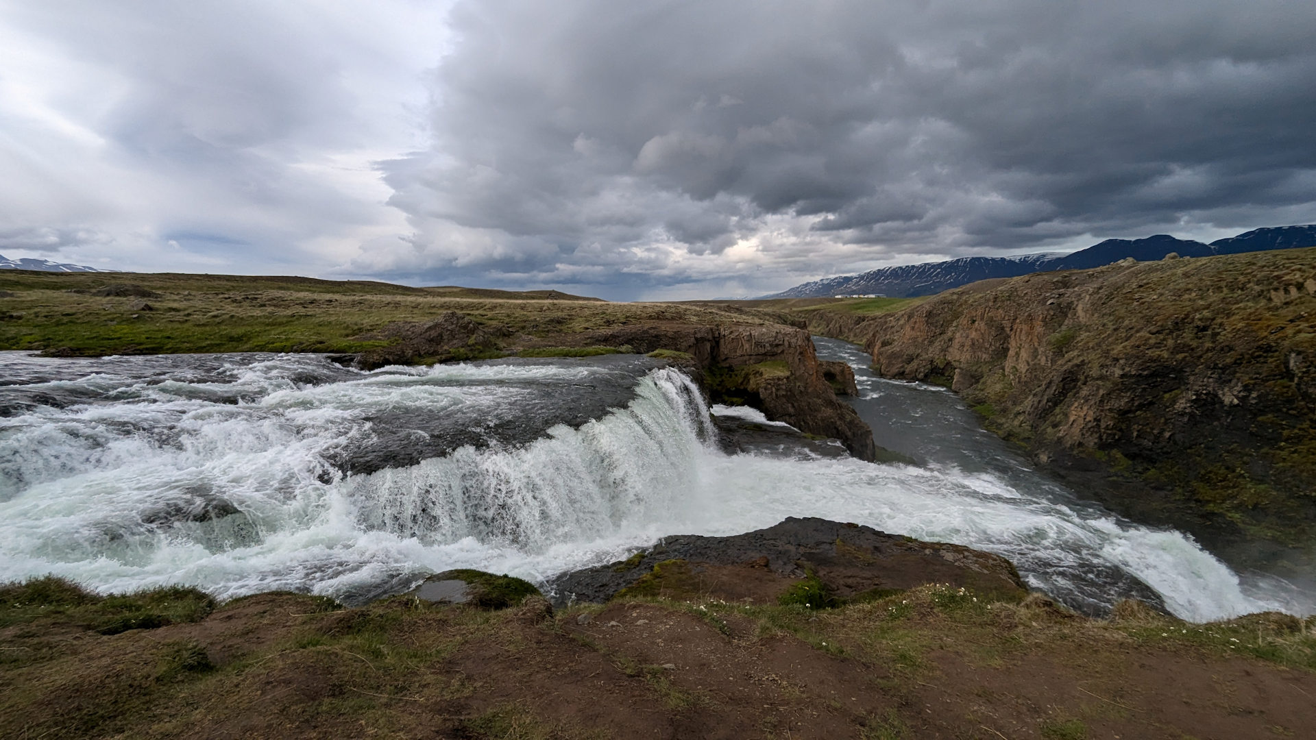 Reykjafoss Wasserfall Island