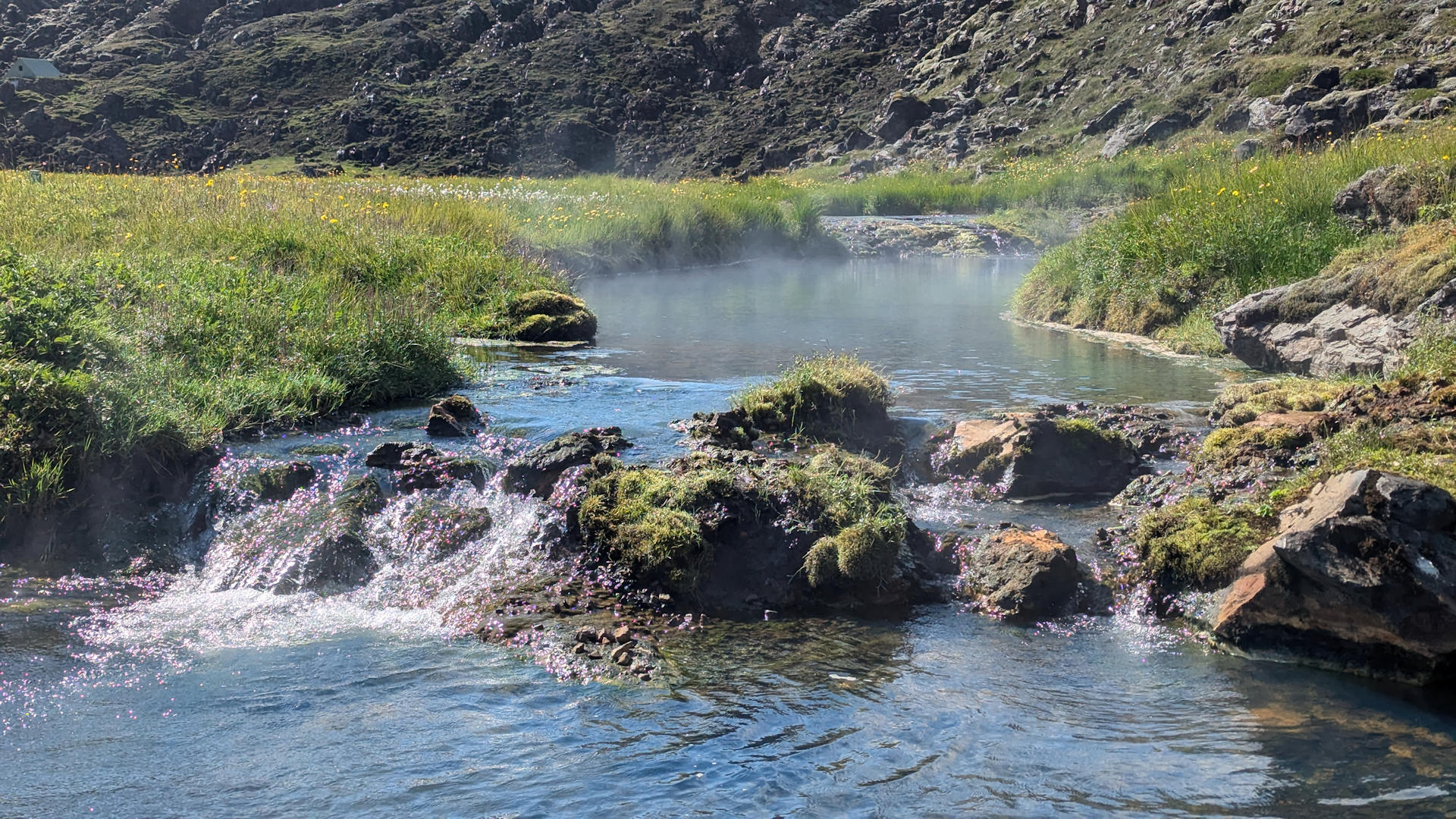 Warmer Fluss in Landmannalaugar, Island