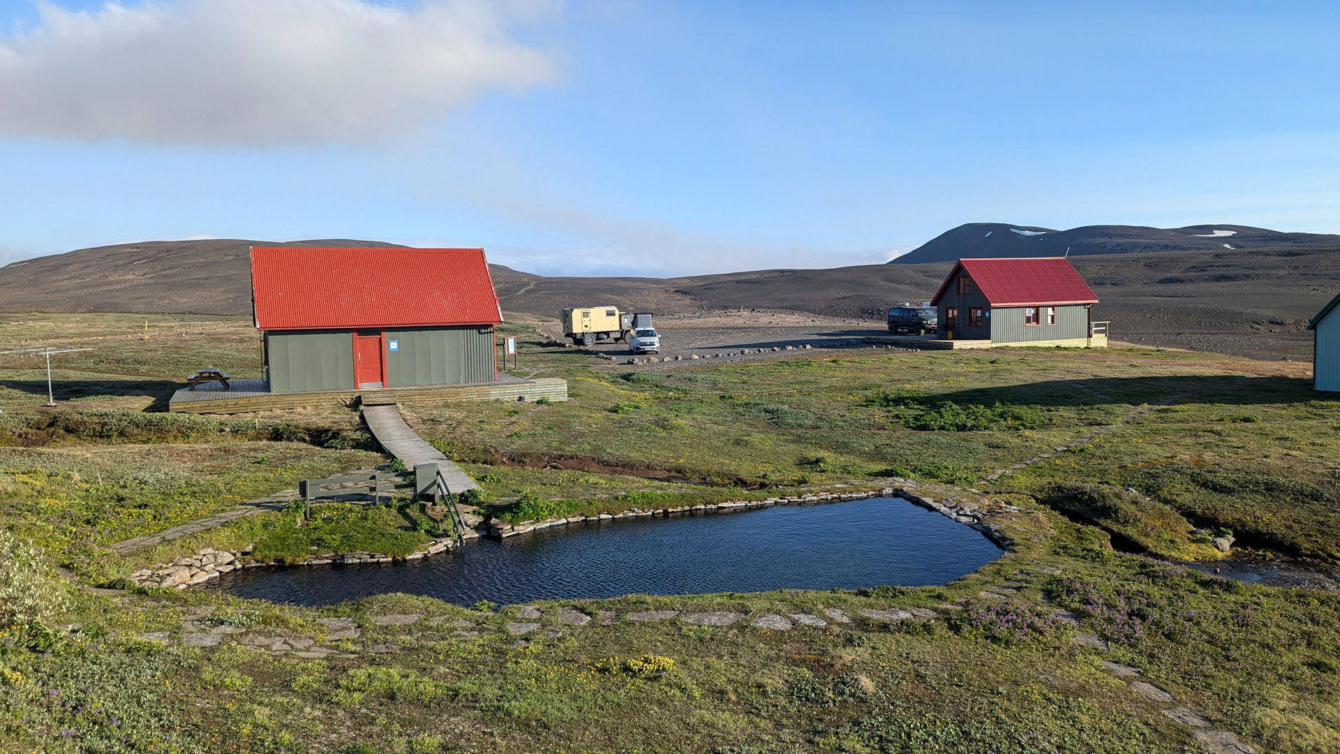 Laugafell Hütten in Island mit Swimming Pool