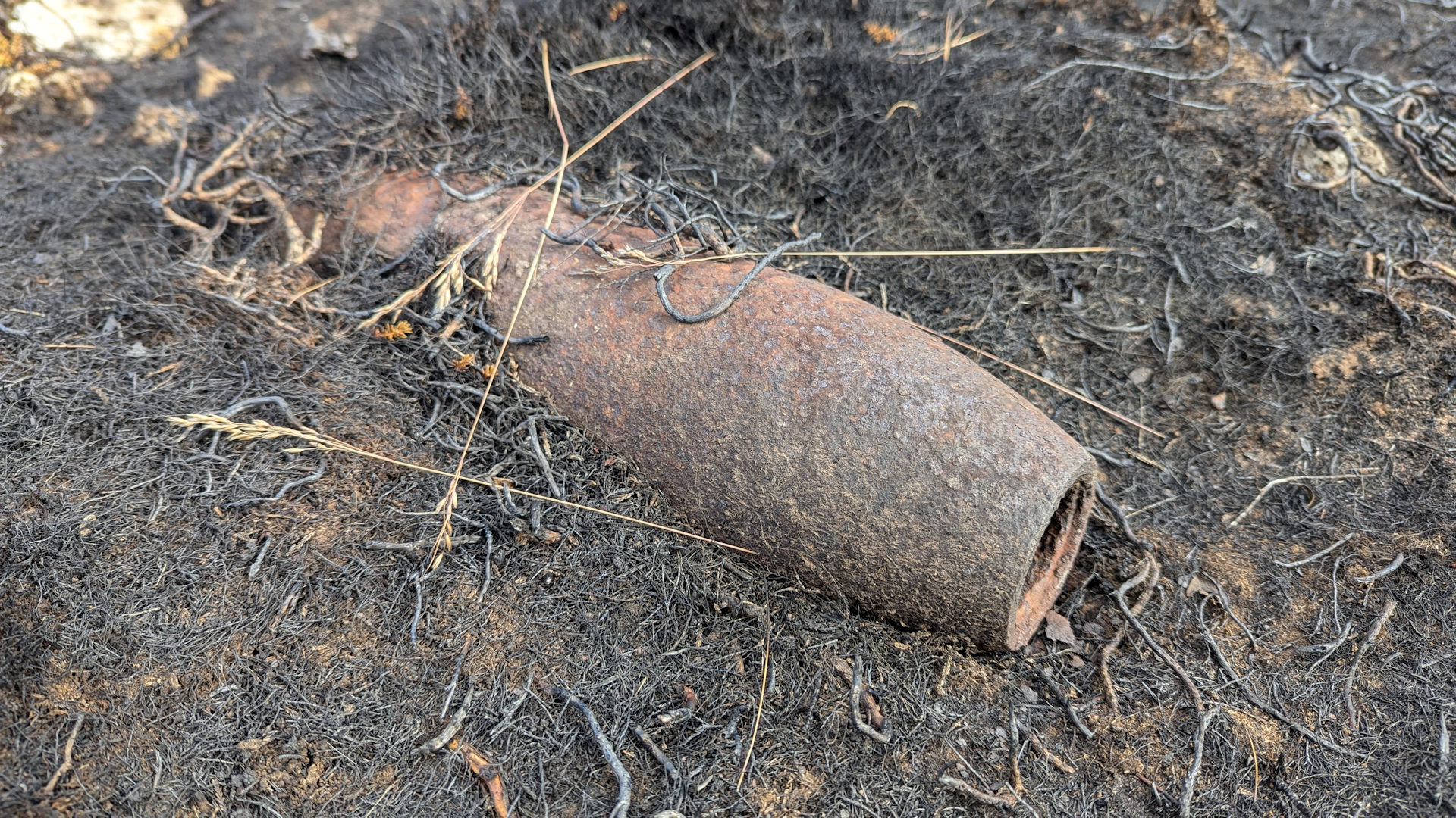 Verrostete Artillerie Granate in Island