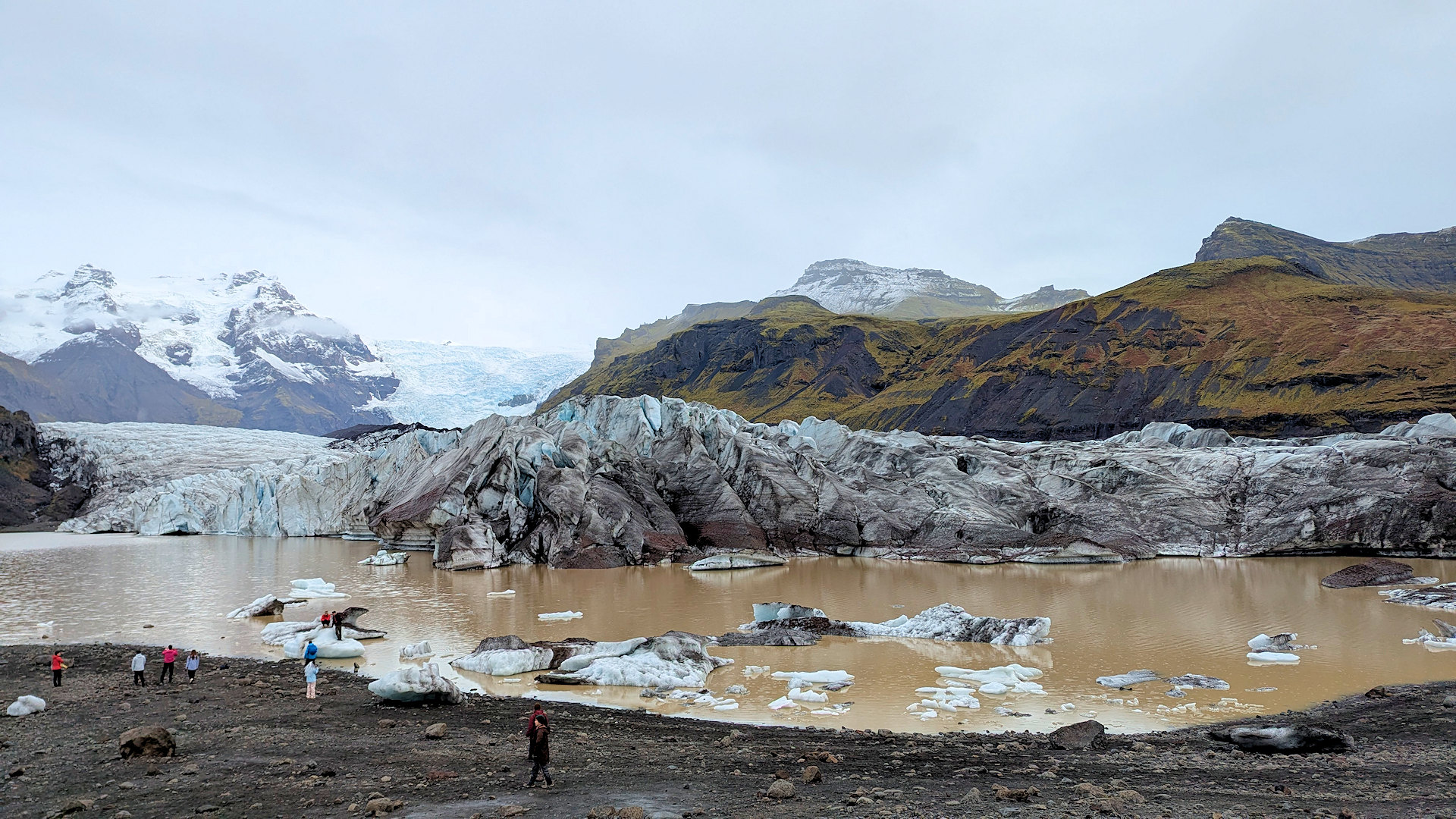 Panorama Svinafellsjökull Gletscher in Island